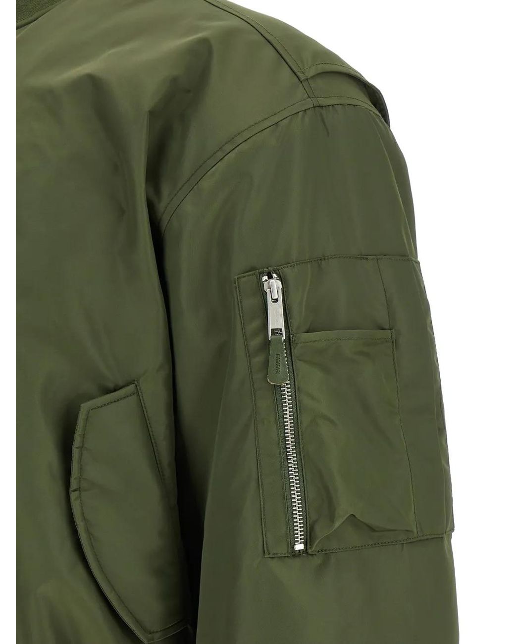 Entire studios Green Zip-Up Bomber Jacket for men