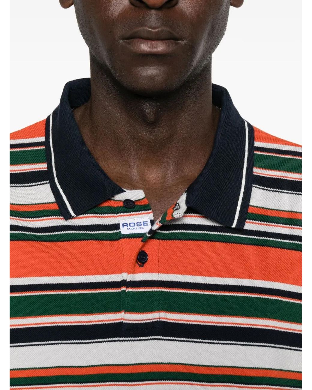 Martine Rose Multicolor Stripe Logo Polo Shirt for men