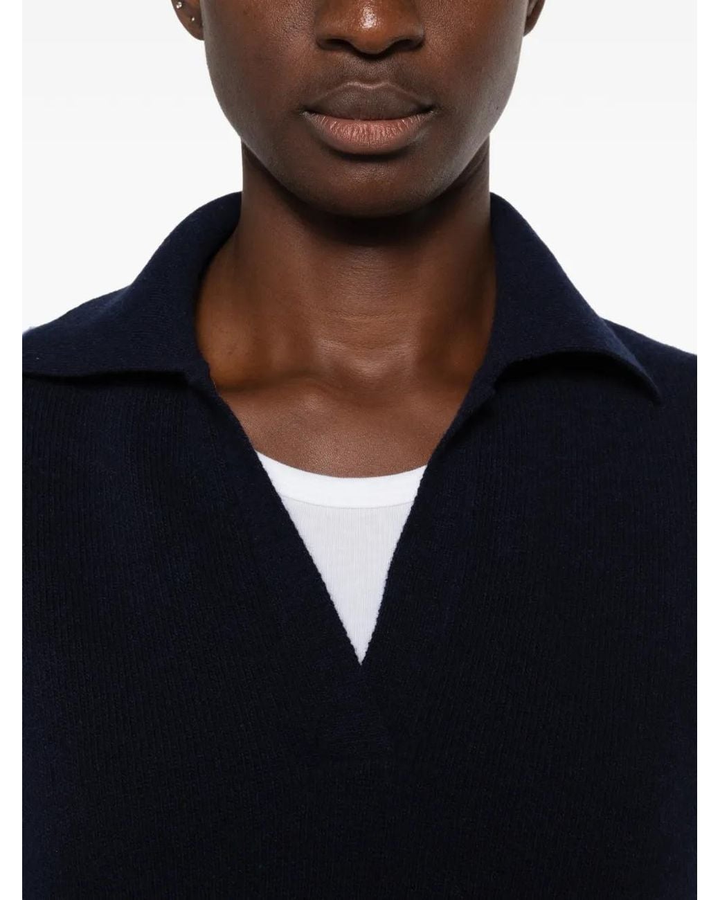 Agl Attilio Giusti Leombruni Blue Polo-Collar Vest