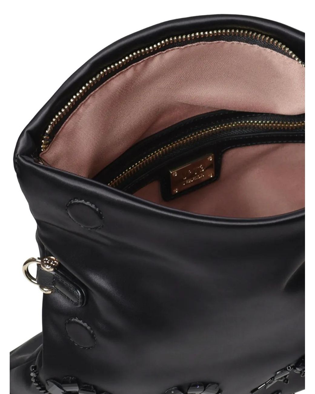 V73 Black Sac Porté Épaule Kayla À Appliqués Fleurs