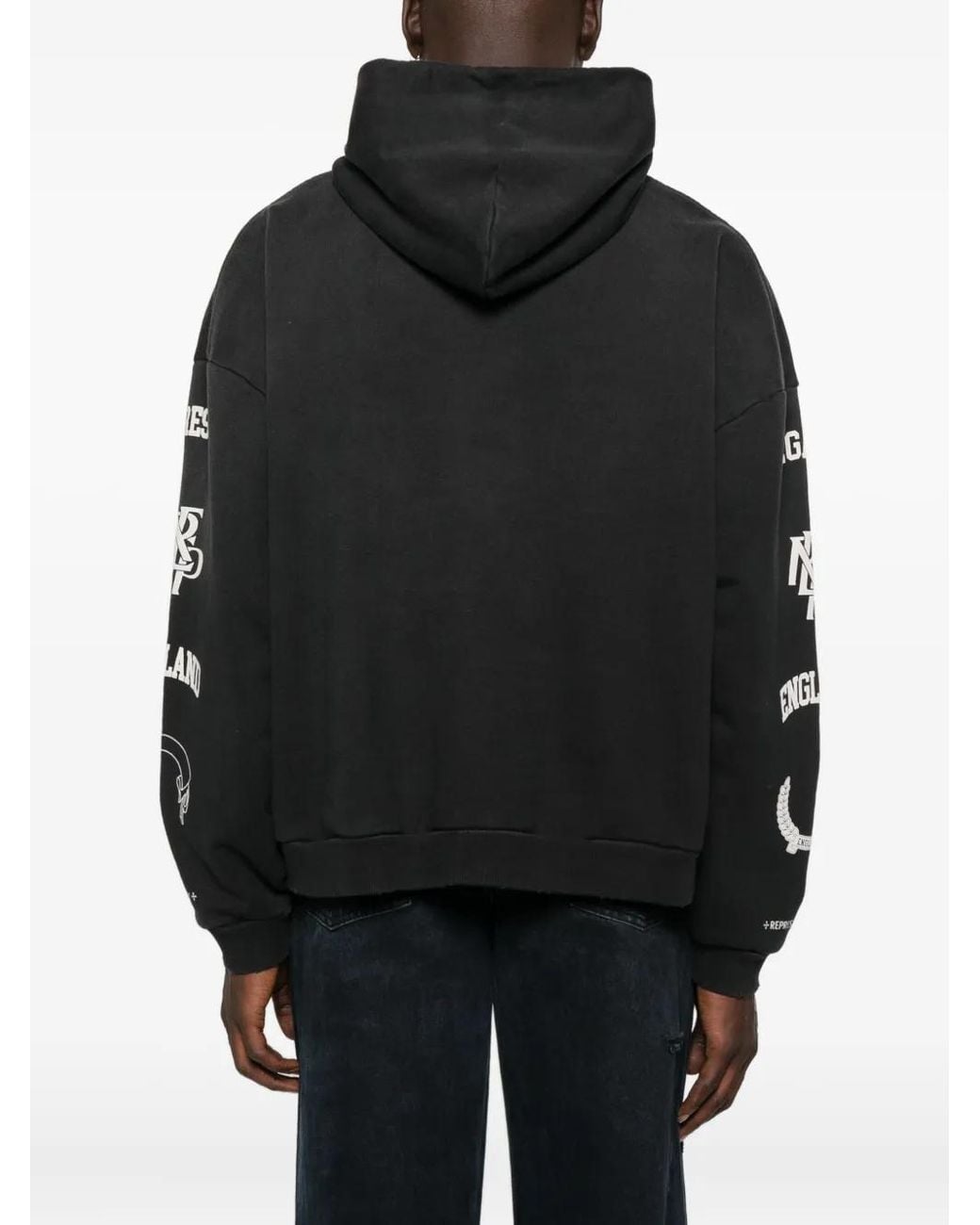 Represent Black Graphic-Print Hoodie for men
