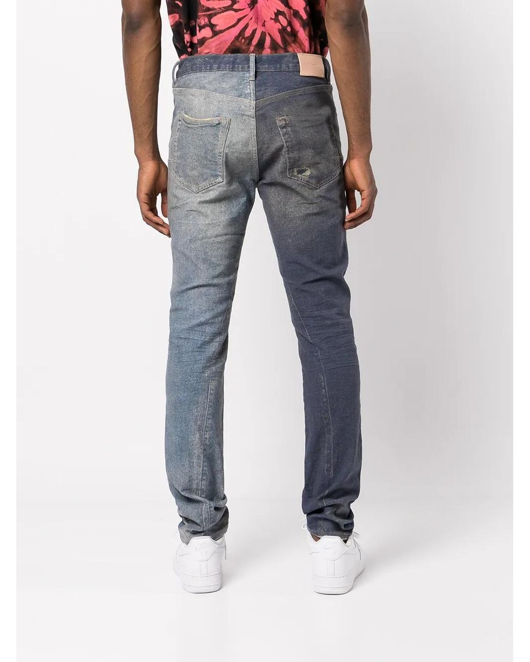 Purple Brand Blue Low-Rise Slim Fit Jeans for men