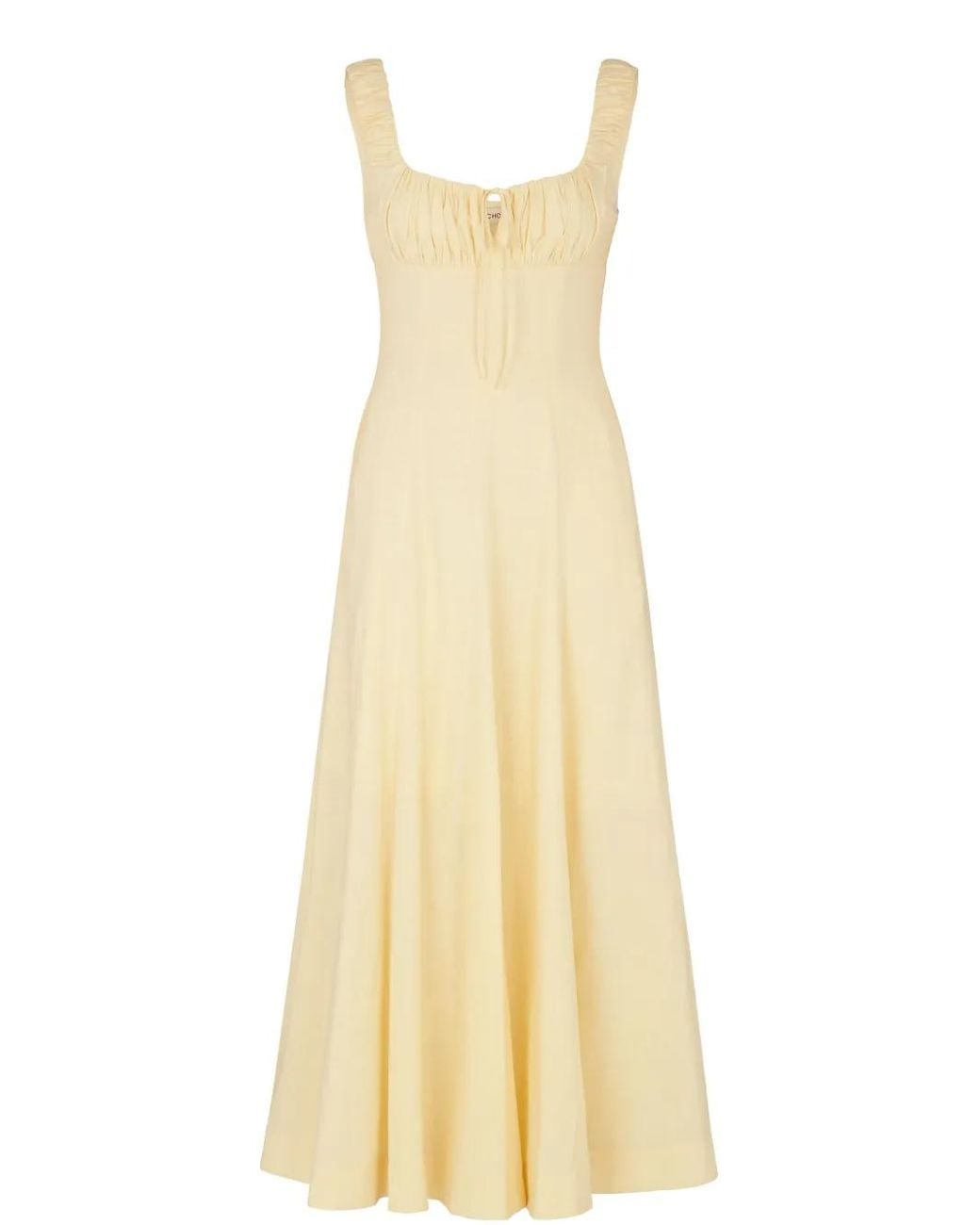 Nicholas Yellow Dina Midi Dress