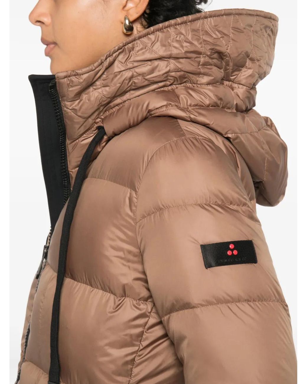 Peuterey Natural Quilted Hooded Coat