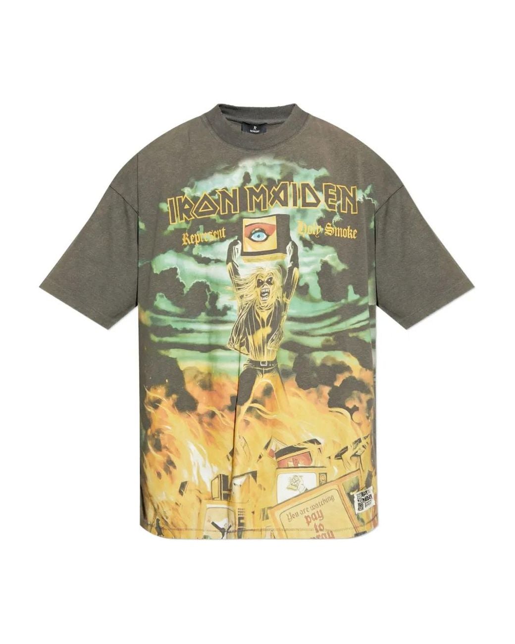 Represent Green X Iron Maiden Holy Smoke T-Shirt for men