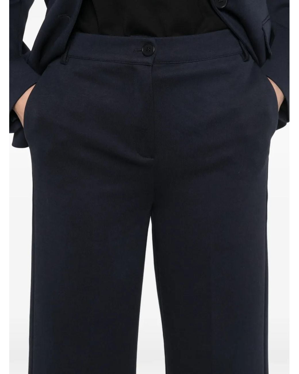 Weekend by Maxmara Blue Straight-Leg Trousers
