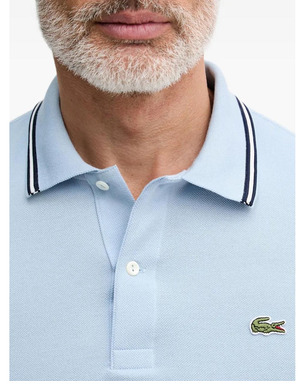 Lacoste Blue Regular Fit Trim Accent L.12.12 Polo for men