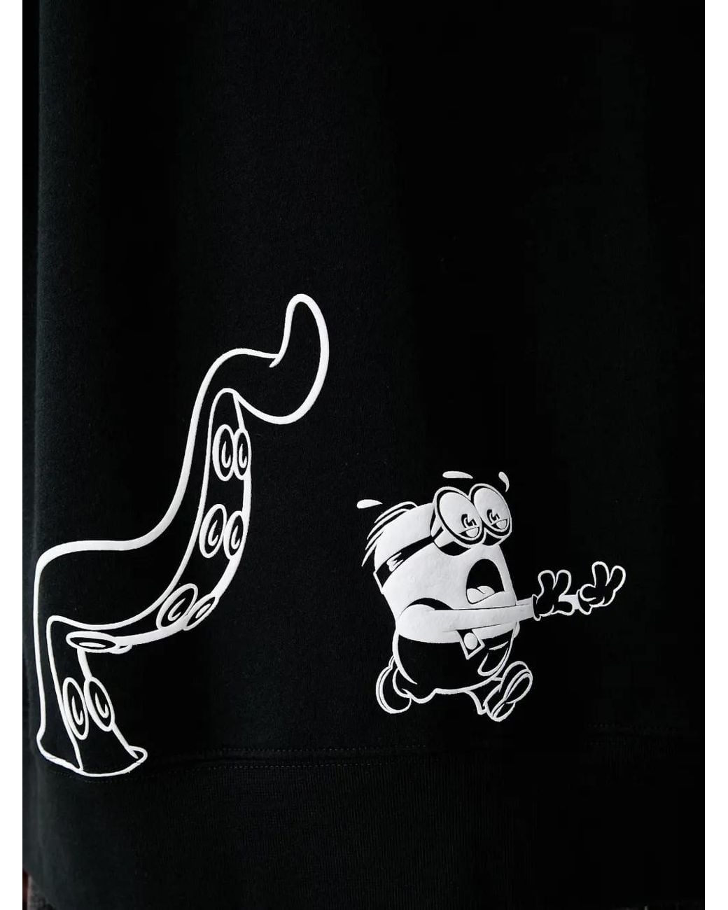 Converse Black X Minions Logo-Print Drawstring Hoodie