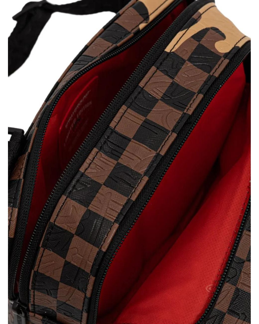 Sprayground Black Designer Drip Effect Backpack