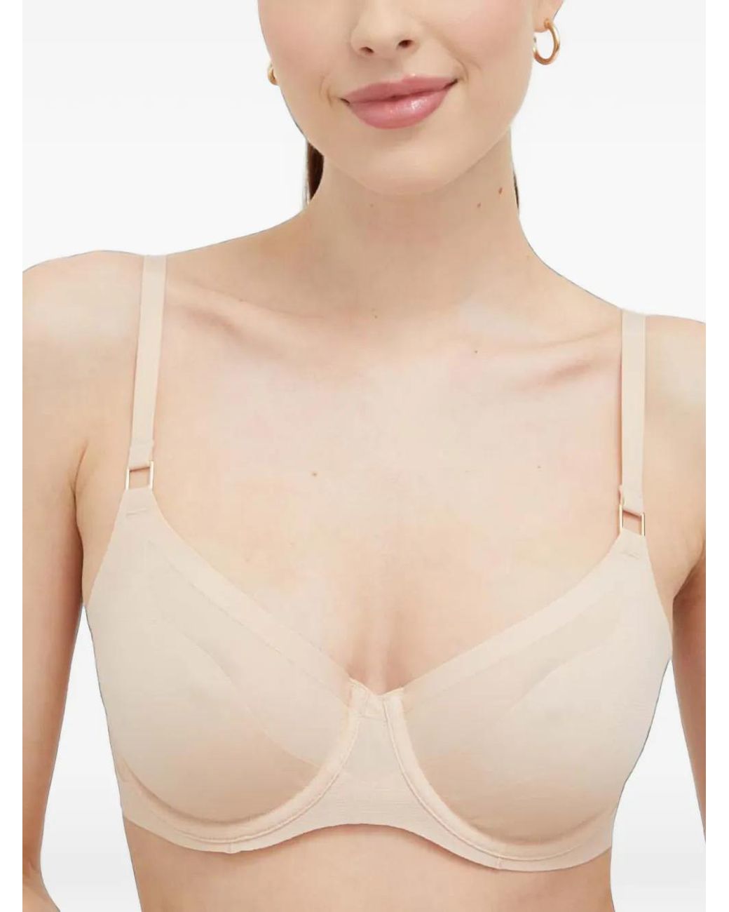 Chantelle Natural Underwired Mesh-Panel Bra