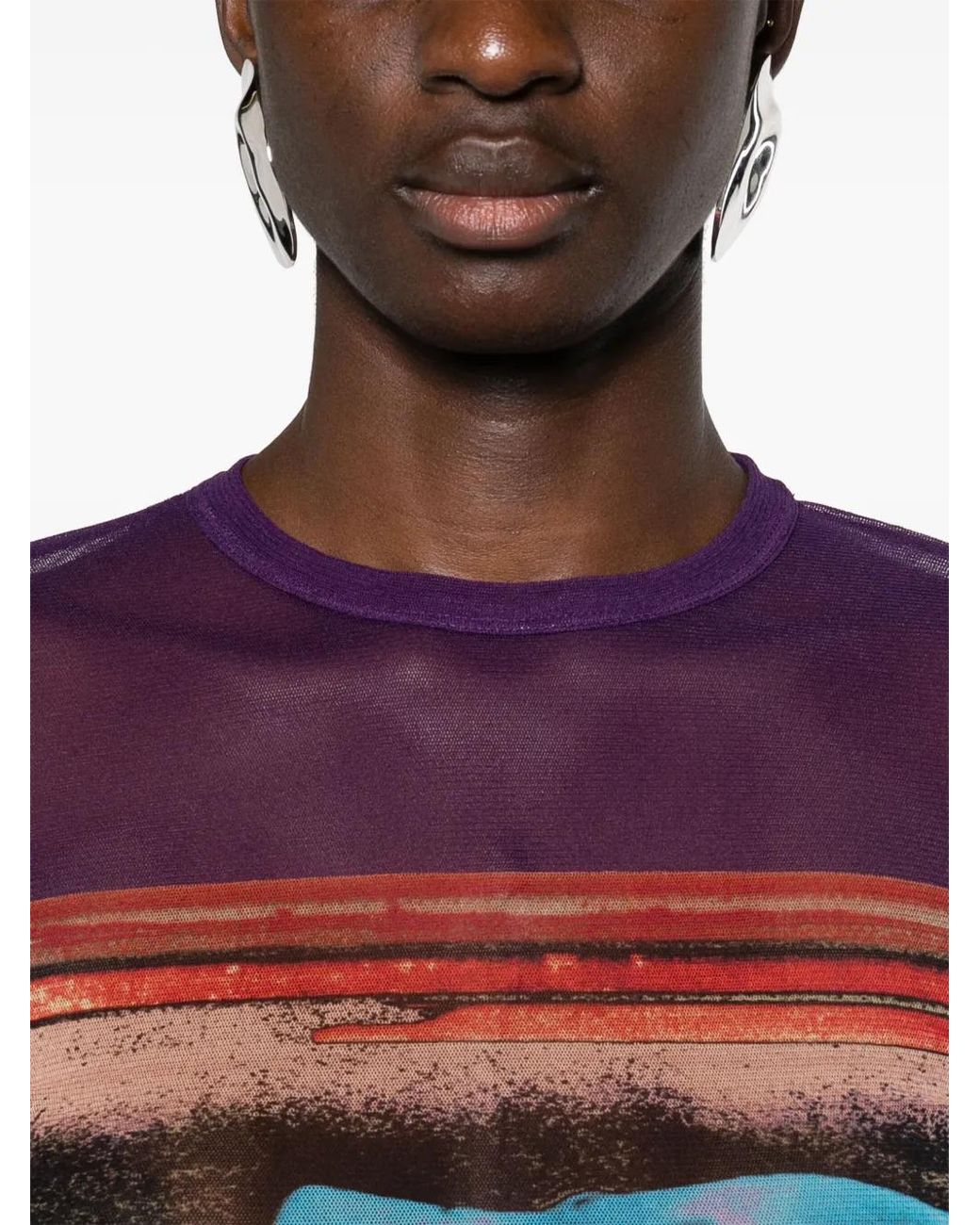 Jean Paul Gaultier Multicolor Roses Minidress