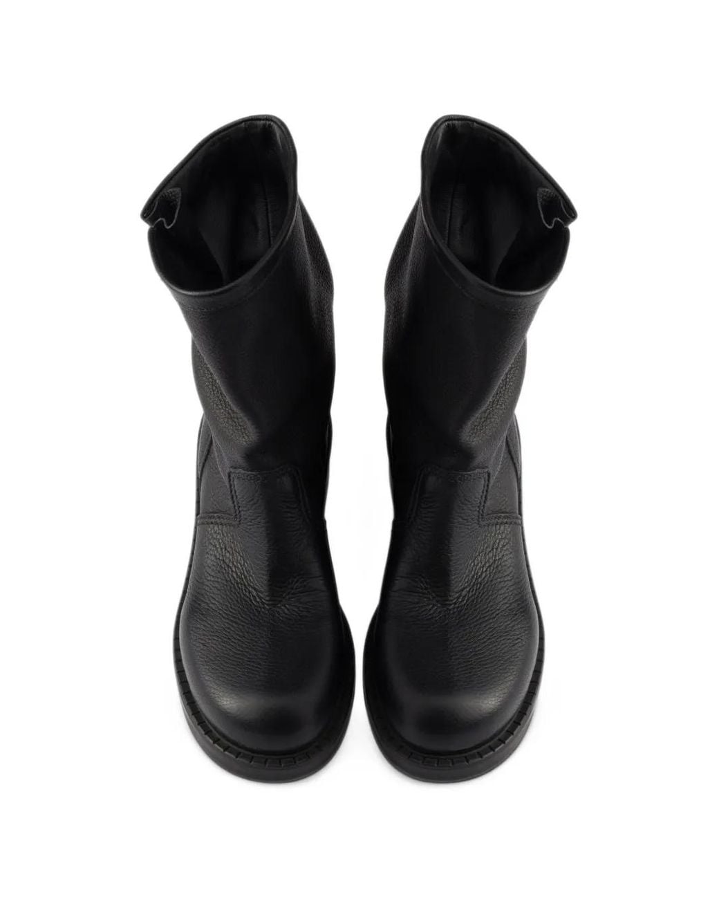 Prada Black Leather Mid-Calf Boots