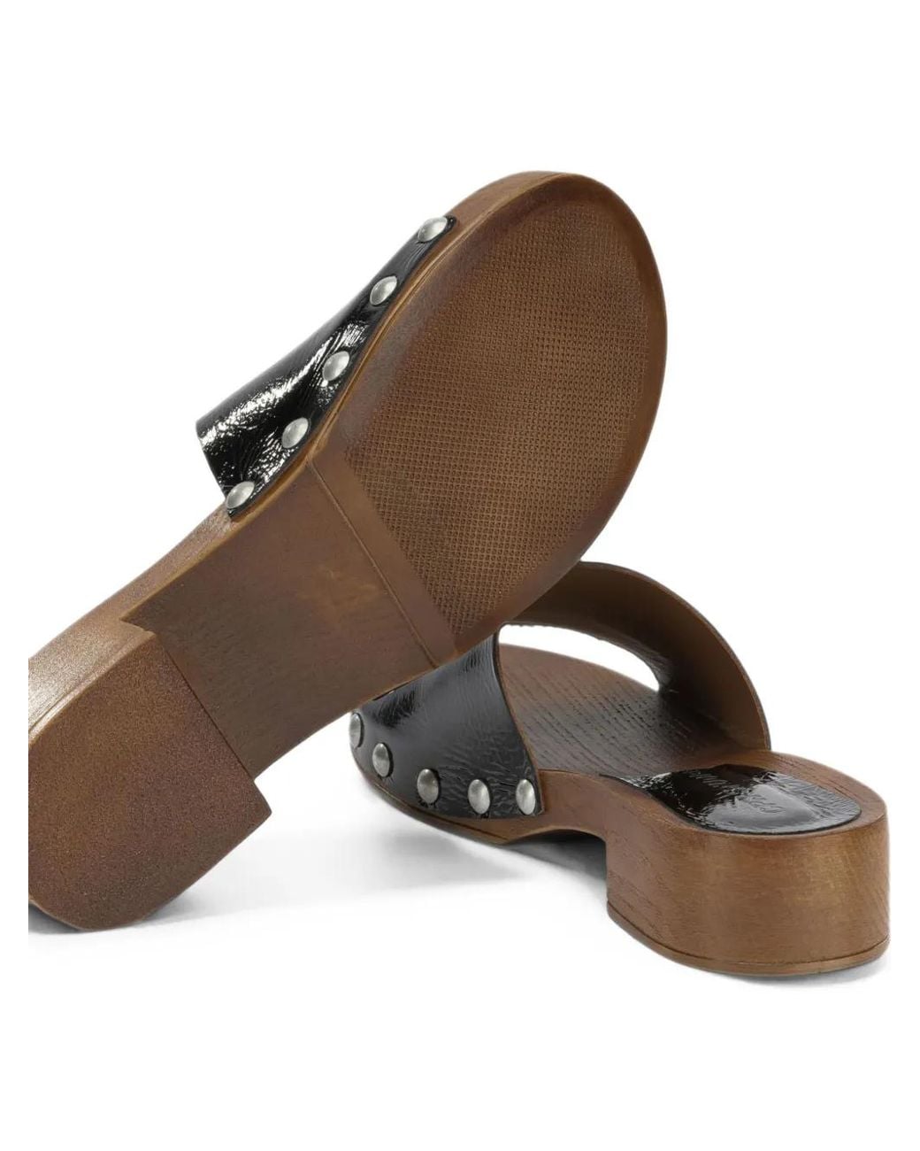 COPENHAGEN White Studded Leather Heeled Sandals