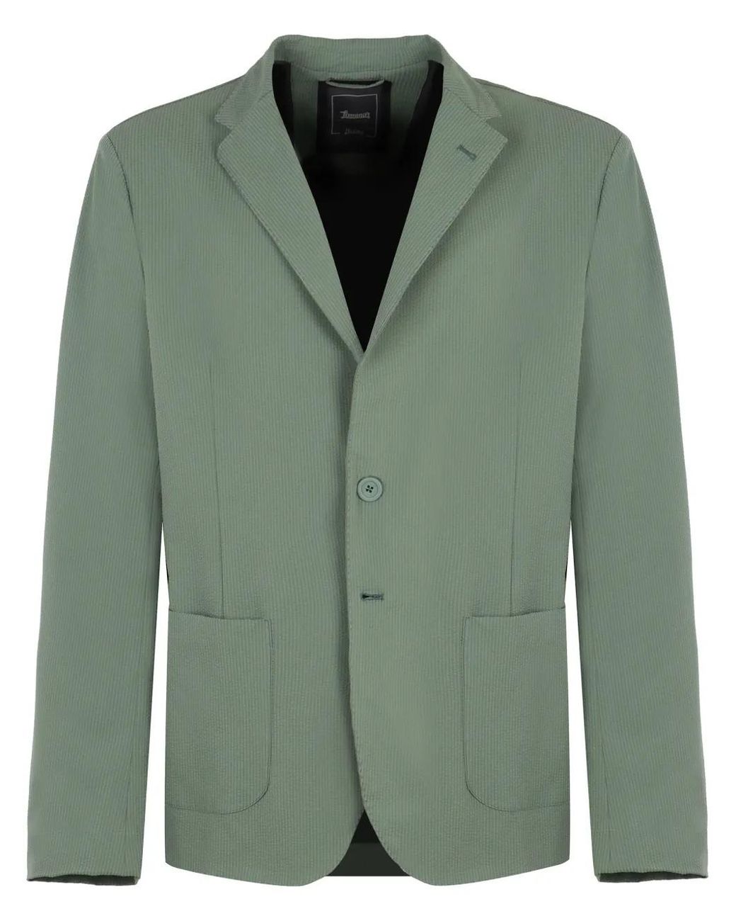 Herno Green Single-Breasted Blazer for men