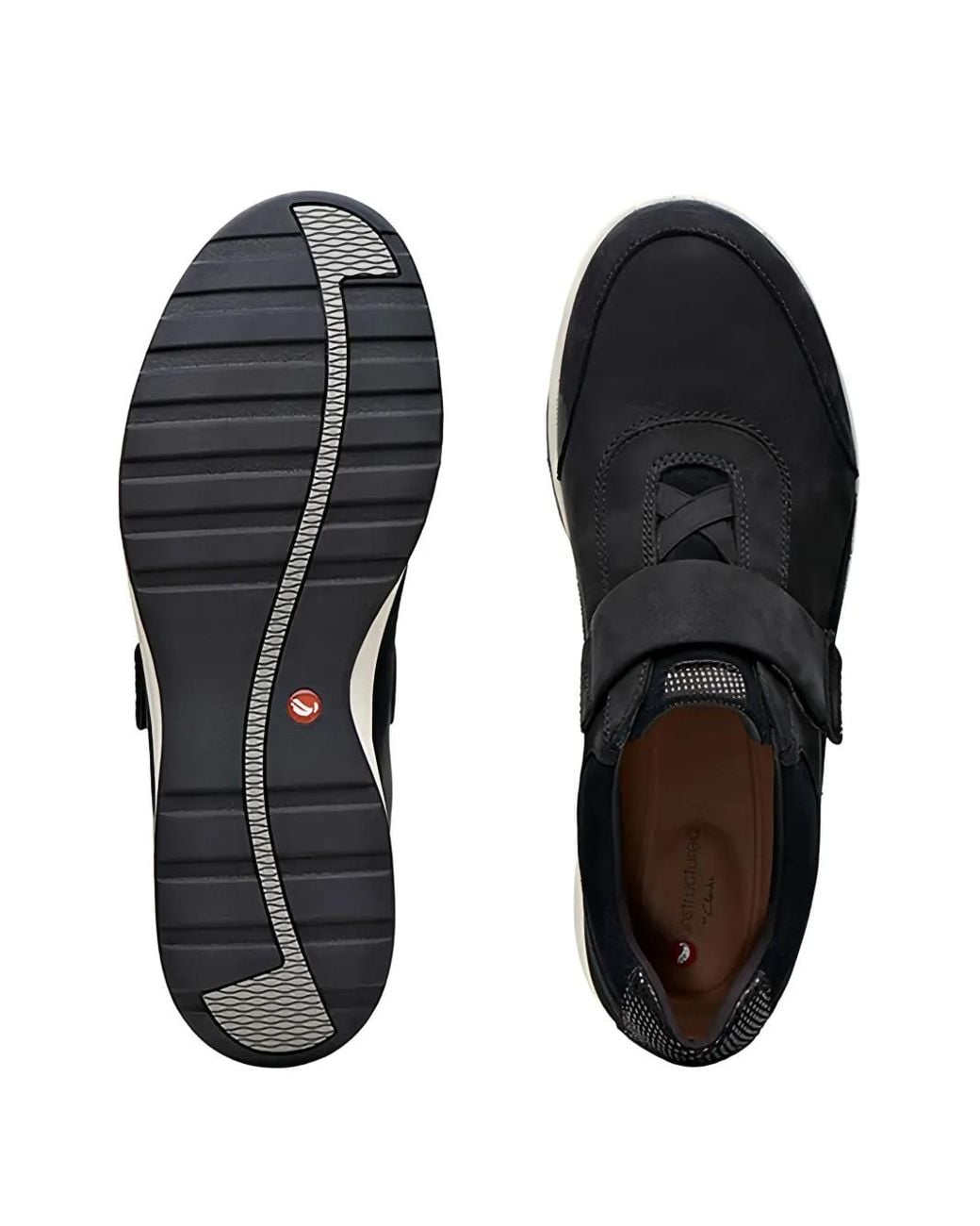 Clarks Black Adorn Strap Sneakers