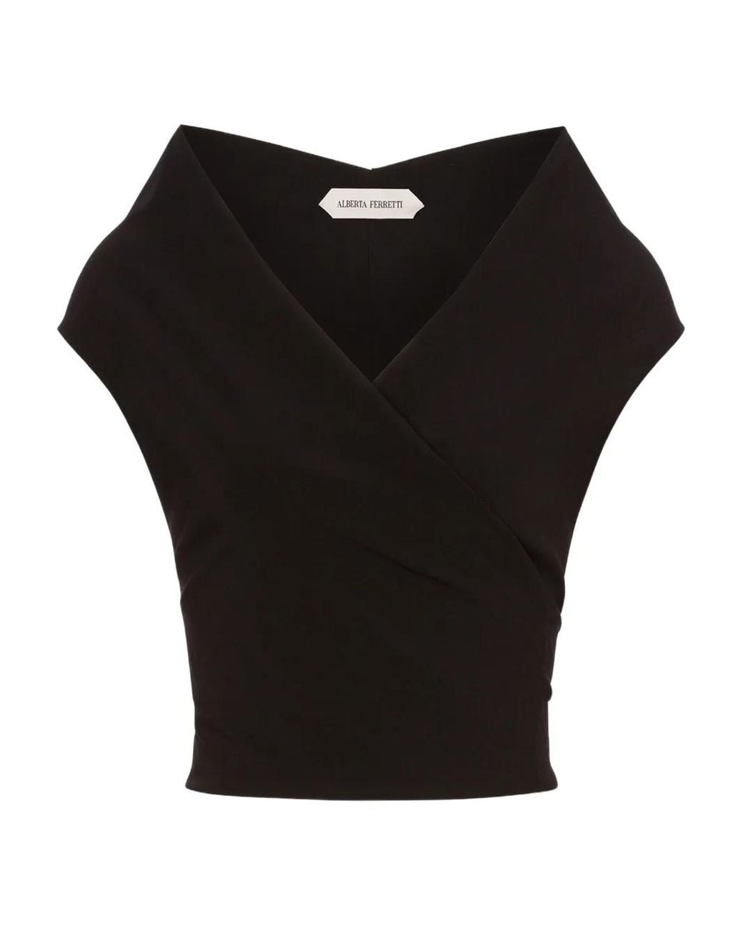 Alberta Ferretti Top Van Wolmix in het Black
