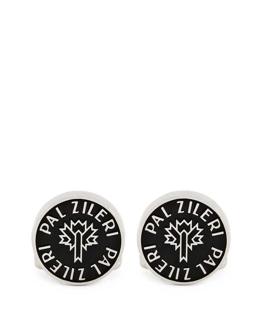 Pal Zileri Black Boutons De Manchette À Logo Gravé for men