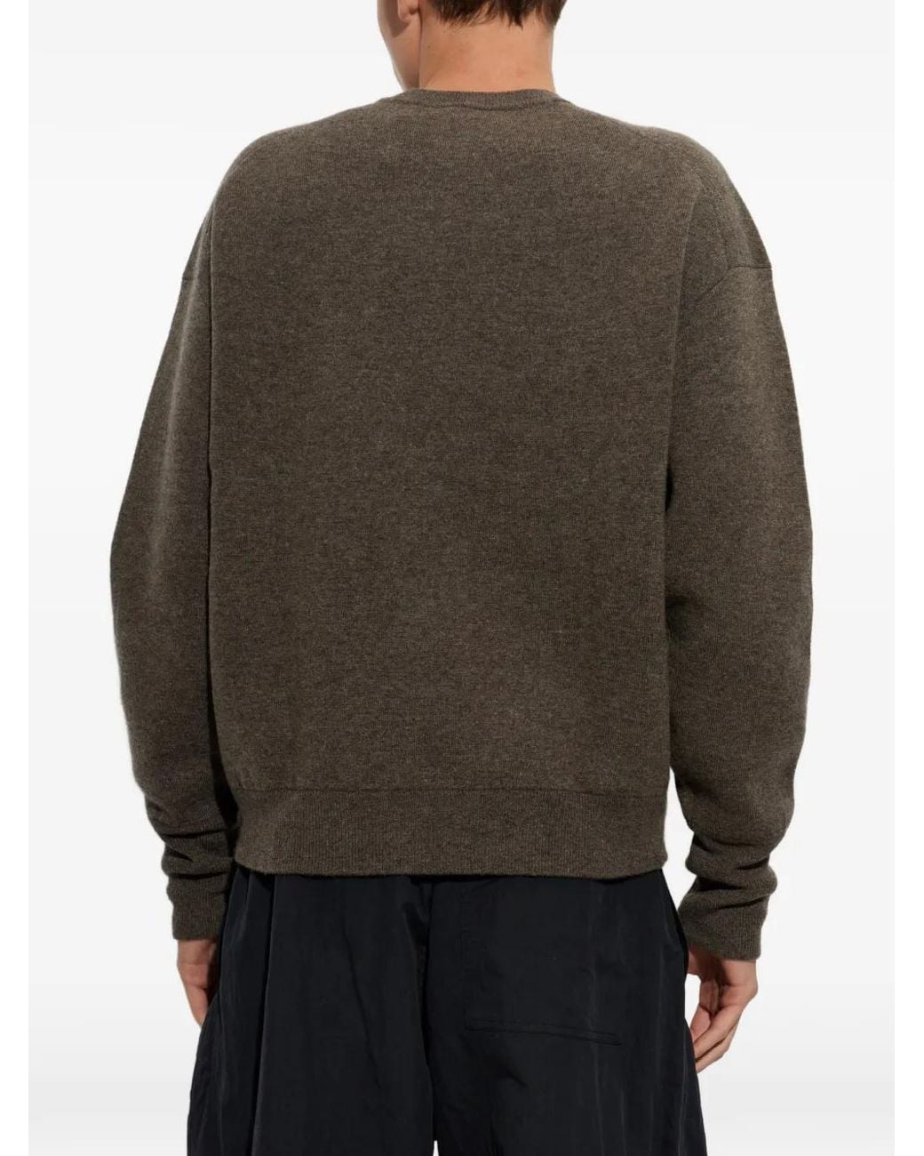 Studio Nicholson Green Loch V-Neck Sweater