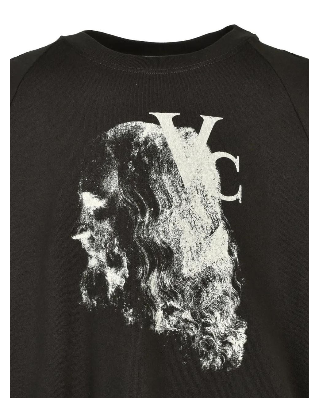 MASU Black Heart Hole Graphic-Print Sweatshirt for men
