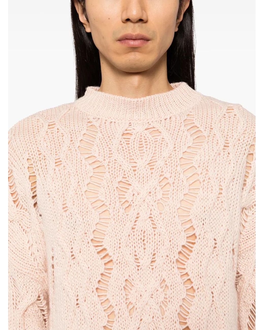Our Legacy Pink Cable Sonar Round-Neck Jumper for men