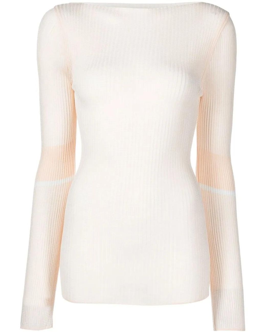 Low Classic Ribgebreide Top in het Multicolor