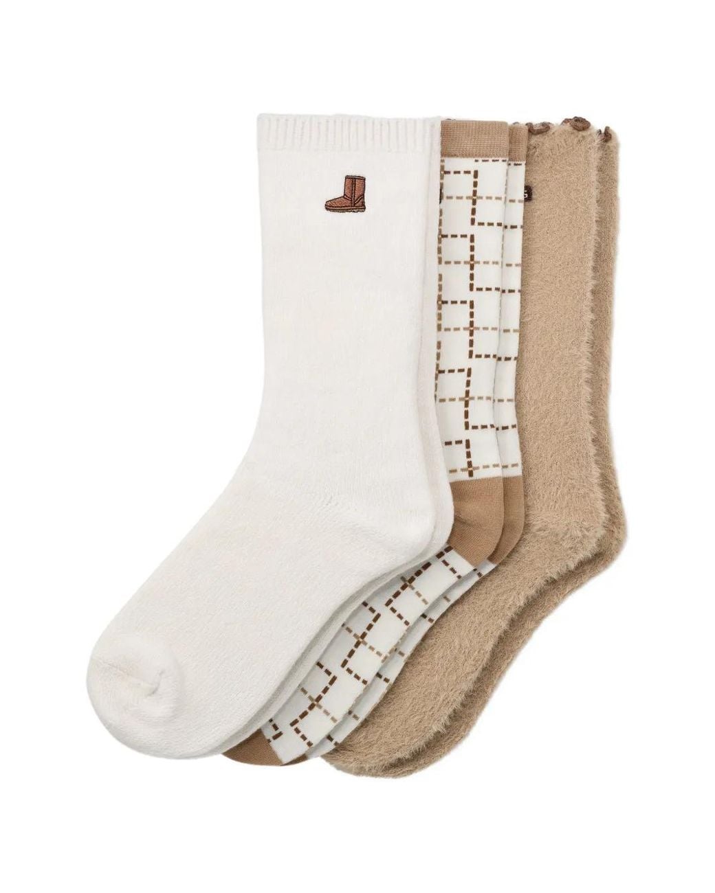 Ugg Natural Classic Crew Socks (Set Of Three)