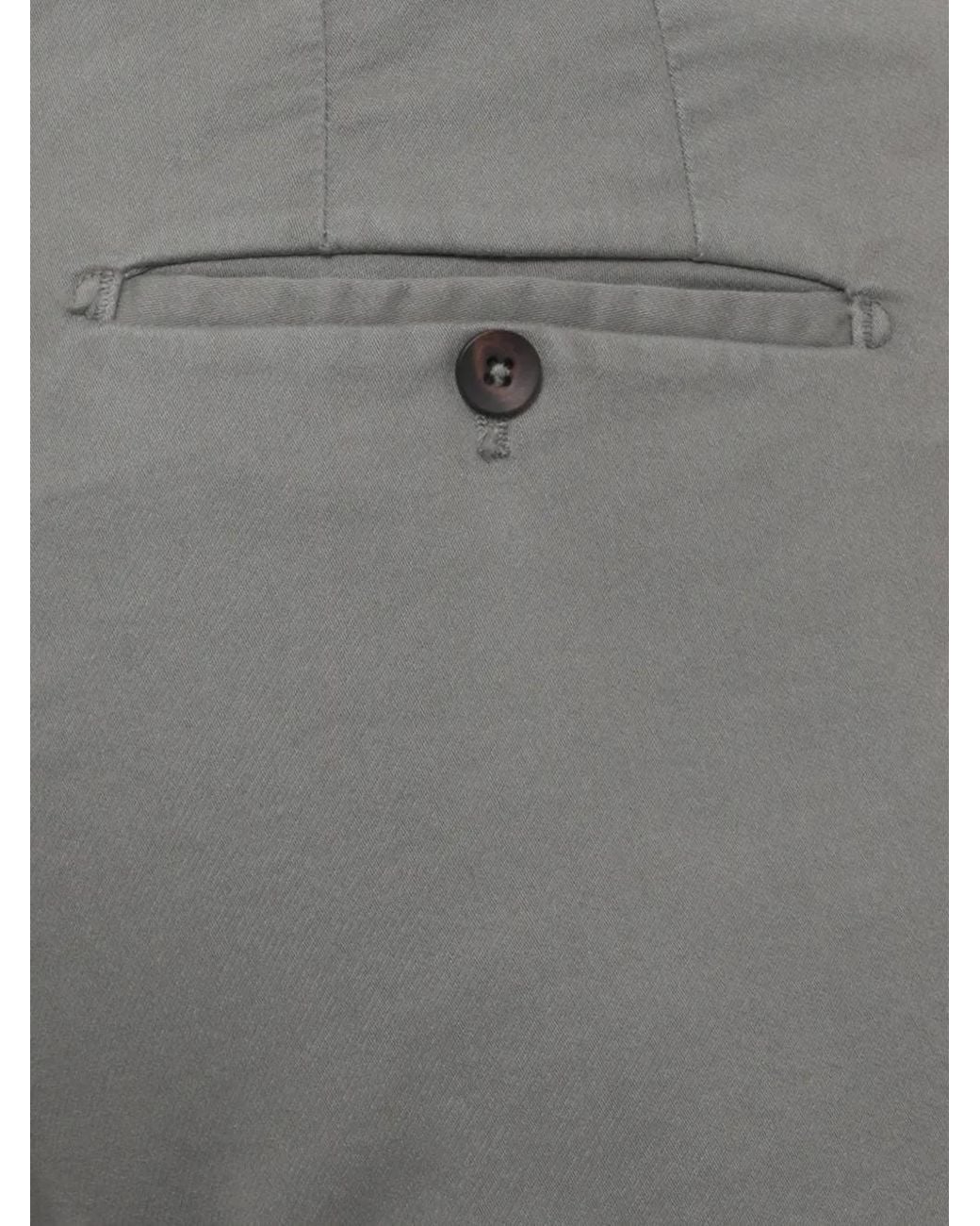 Devore Plissierte Hose Mit Umschlag in Gray für Herren