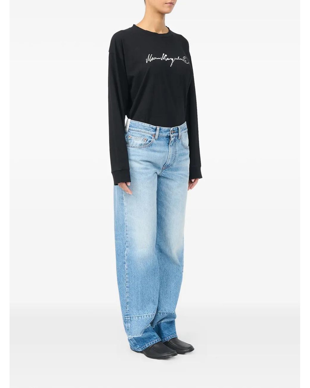 MM6 by Maison Margiela Blue Straight-Leg Jeans