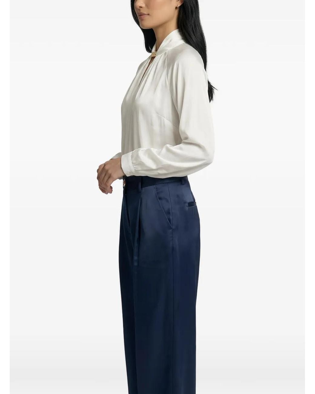 Guess Blue Cut-Out Nori Top