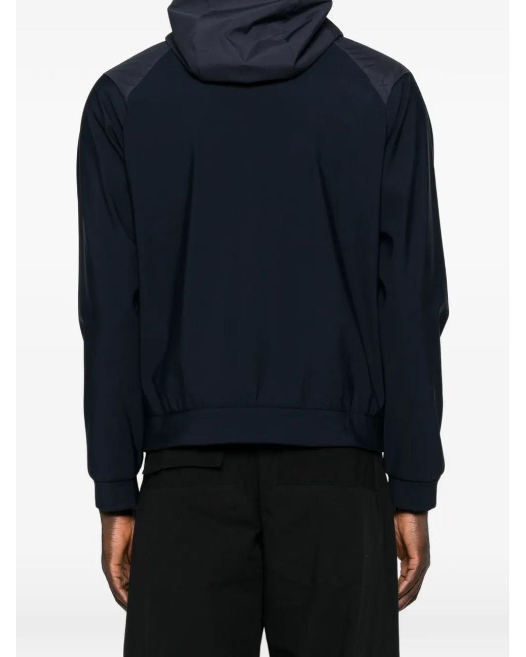Herno Blue Hooded Panelled Jacket for men