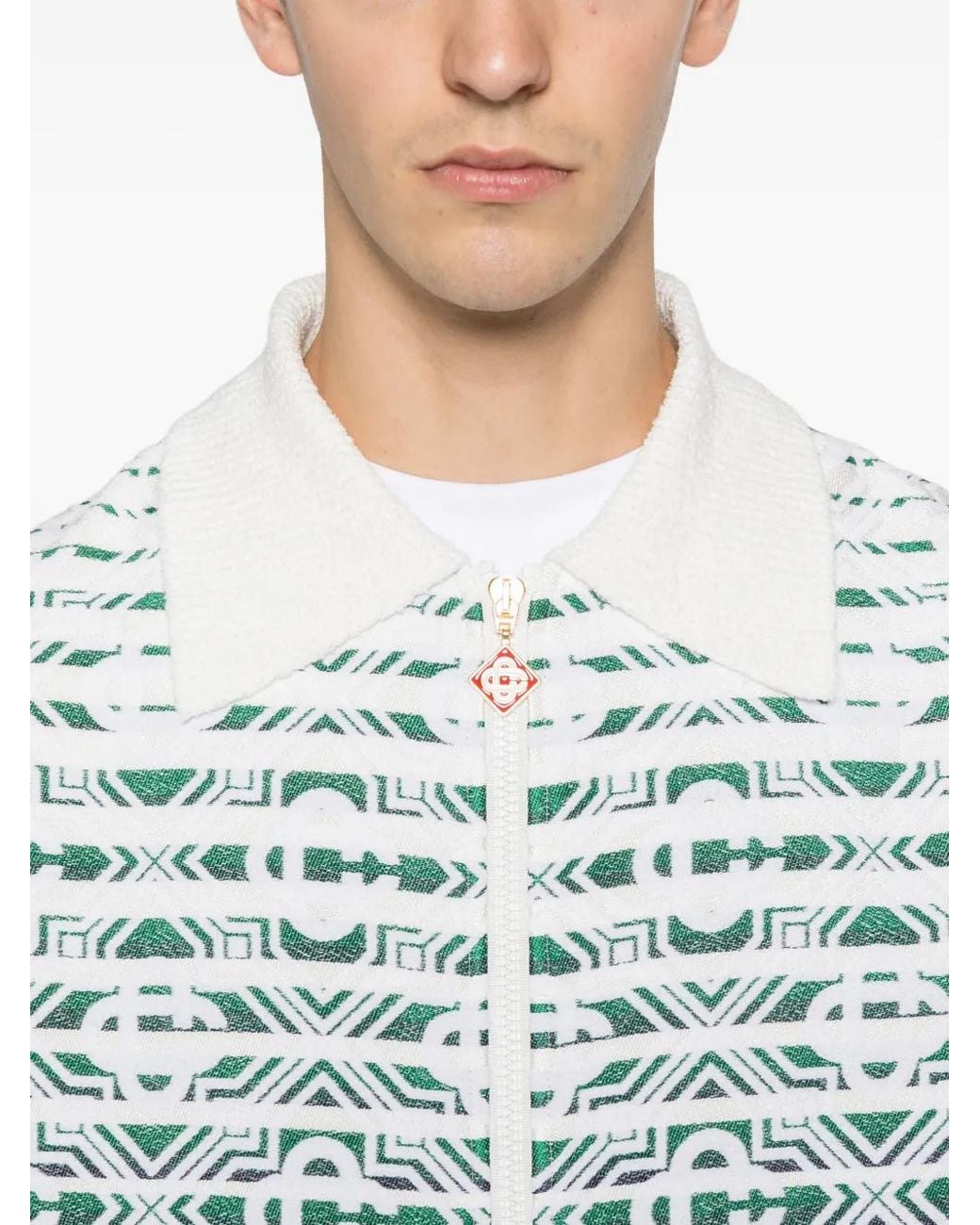 Casablanca White Gradient-Monogram Jacket for men