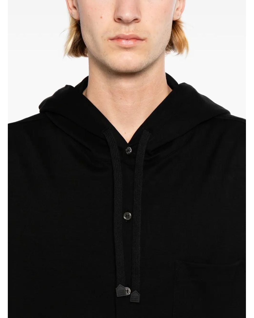 Dover Street Market Black X Kei Ninomiya Hooded Shirt for men