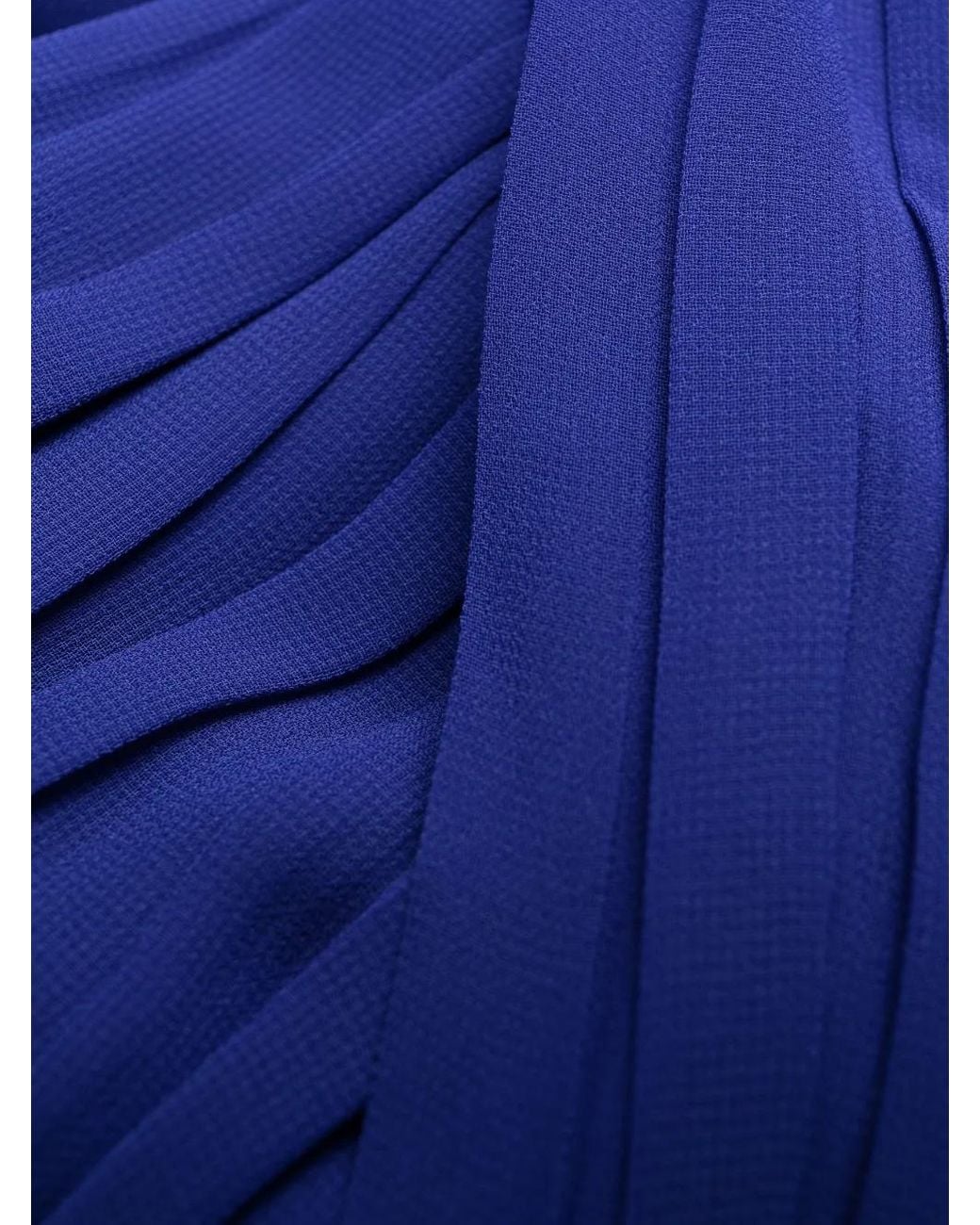 Self-Portrait Blue Cobalt Chiffon Midi Dress