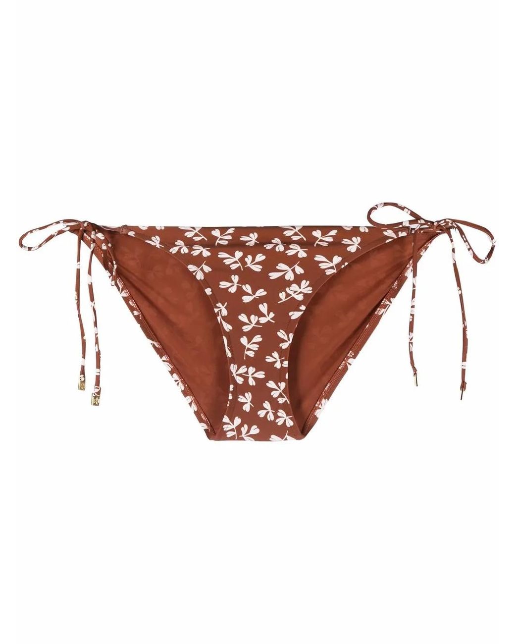 Tory Burch Brown Floral Bikini Bottoms