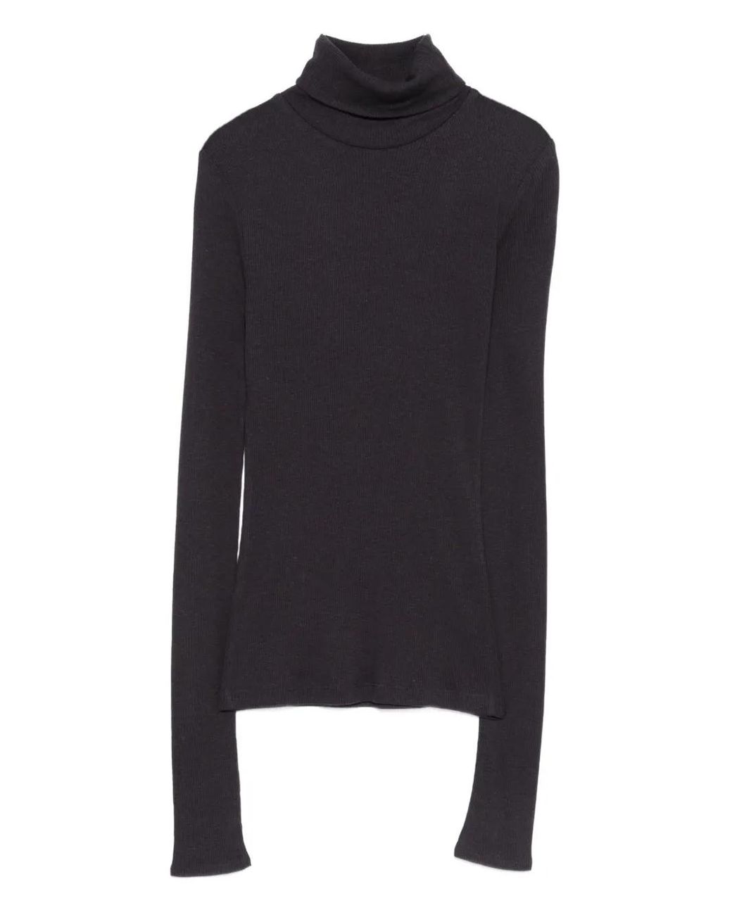 Samsøe & Samsøe Blue Roll-Neck Knitted Top