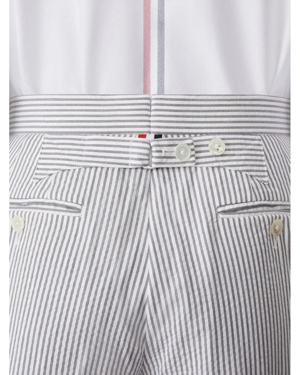 Thom Browne Blue Classic Seersucker Backstrap Shorts for men