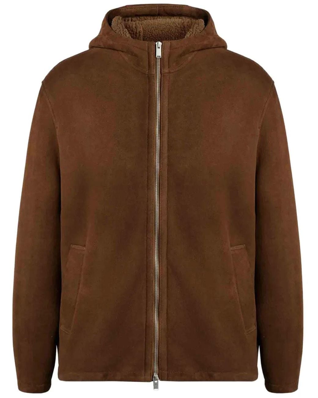 Lardini Brown Suede Jacket for men