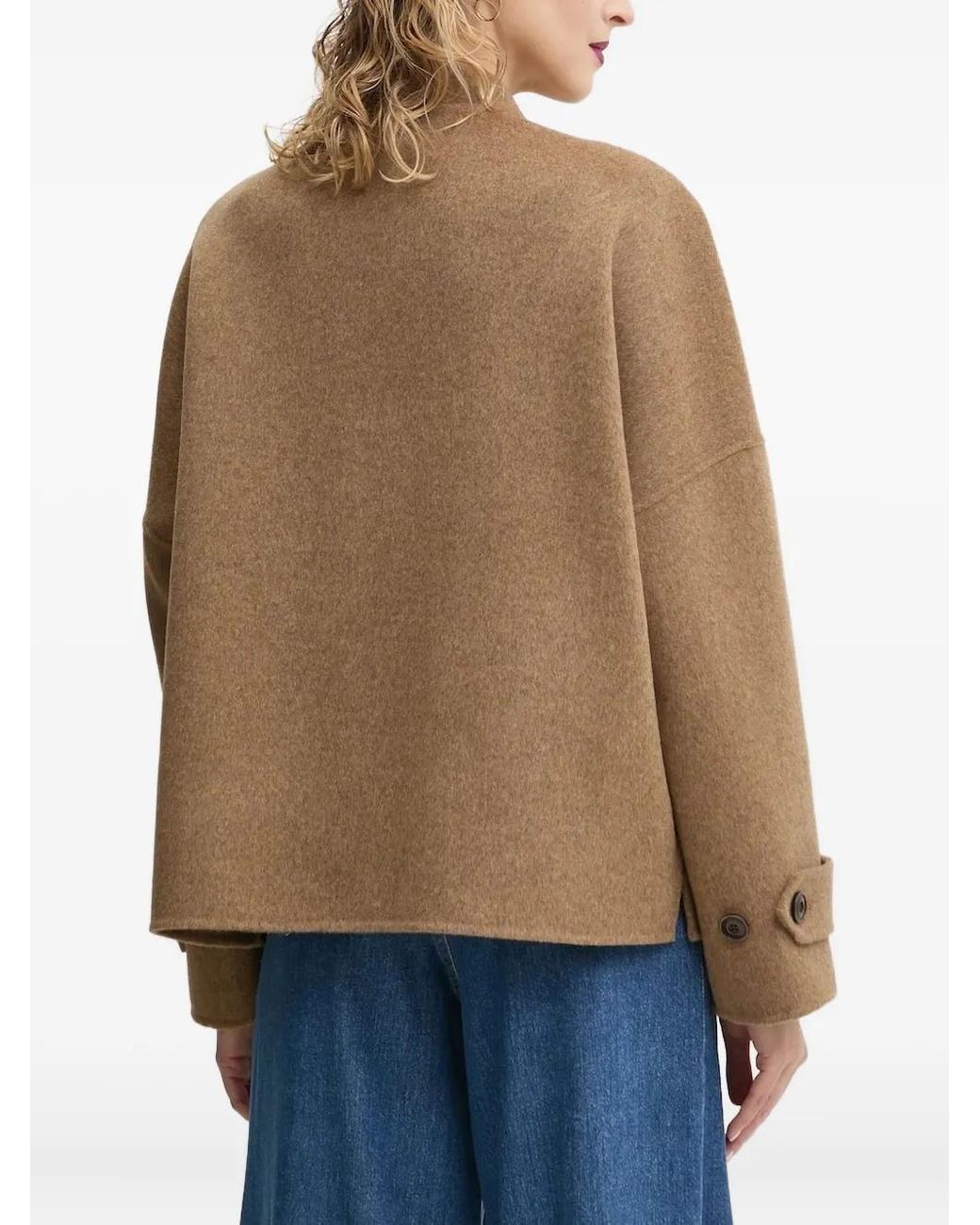 Sessun Blue Button-Fastening Patch-Pocket Jacket