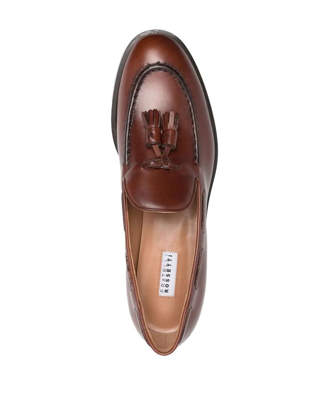 Fratelli Rossetti Brown Tasseled Leather Loafers