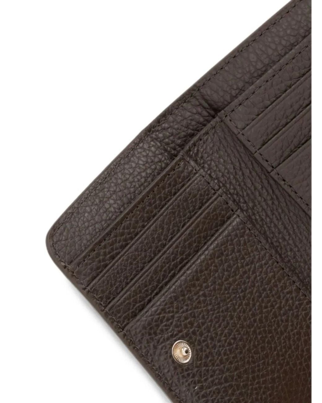 Coccinelle Brown Small Metallic Leather Wallet for men