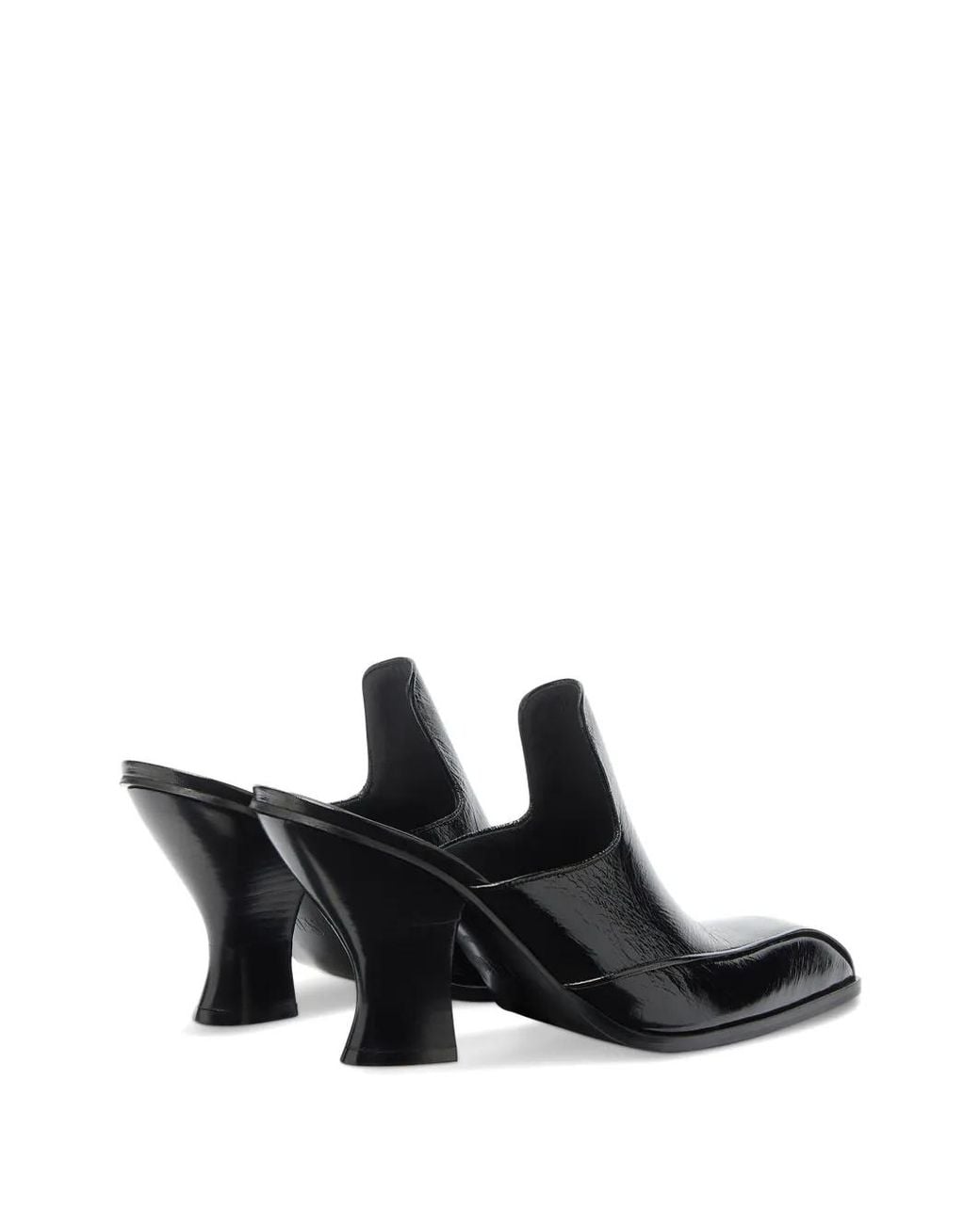 DIESEL Black D-Luffy-75 Mules Mit Eckiger Kappe