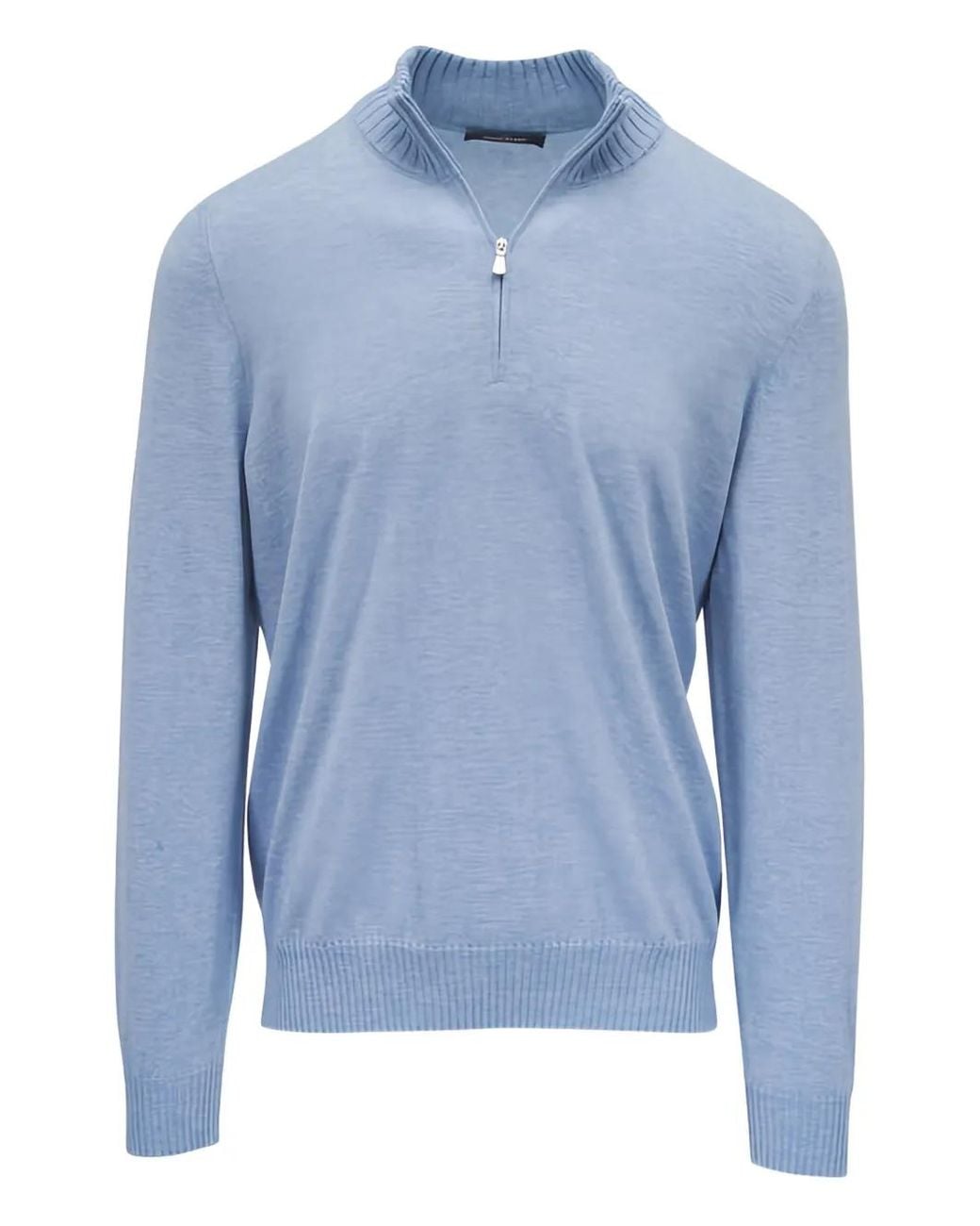 Gran Sasso Blue Zip-Up Sweater for men