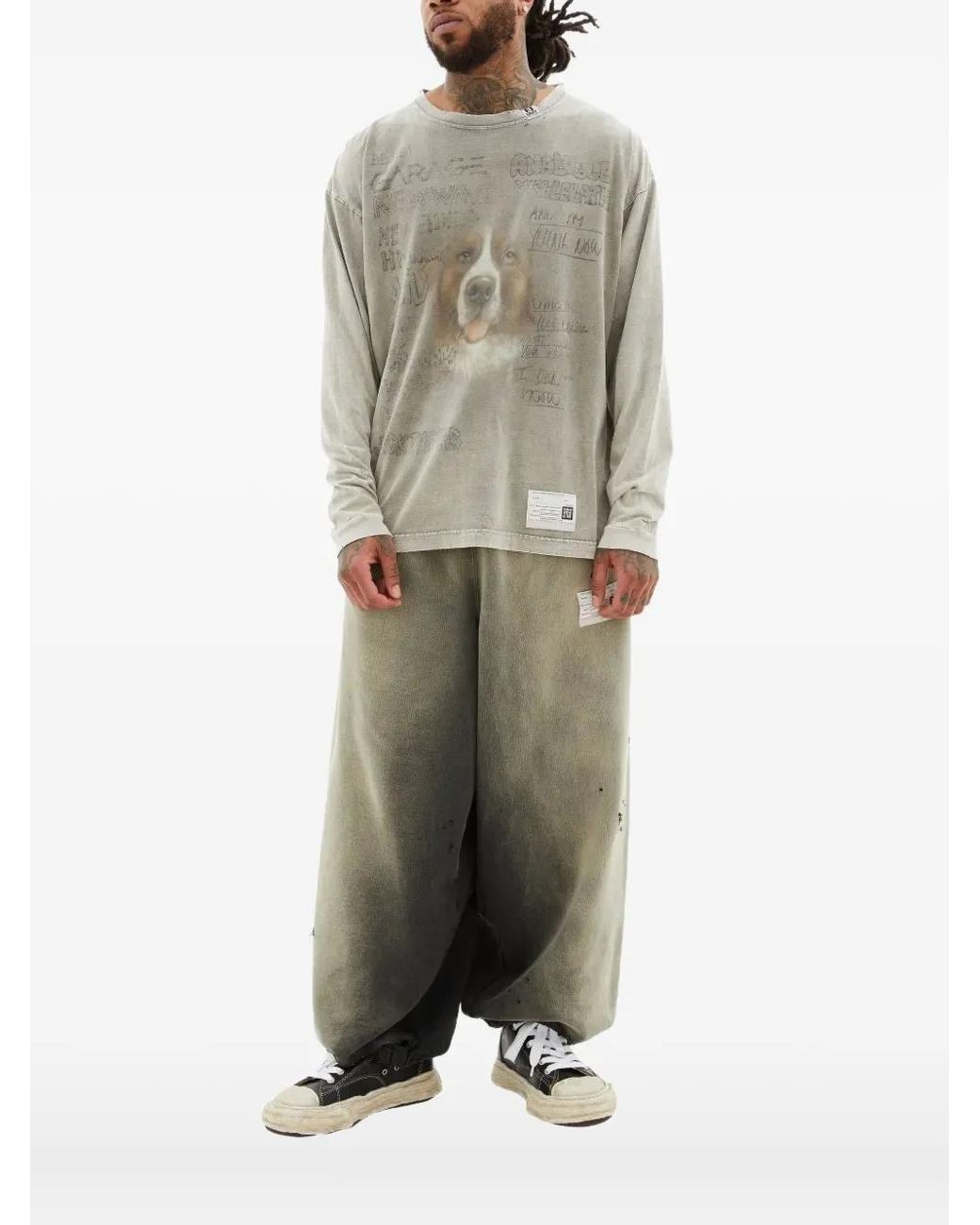 トップス Maison MIHARA YASUHIRO BLEACHED LS TEE Maison Mihara Yasuhiro Bleached Ls Tee in Natural for Men | Lyst UK