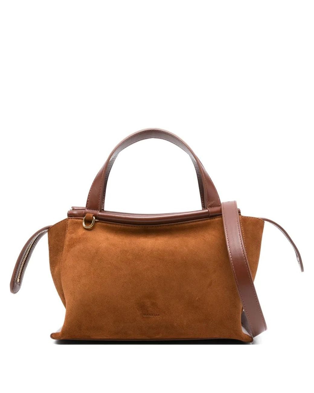Wandler Brown Small Debossed-Logo Tote Bag