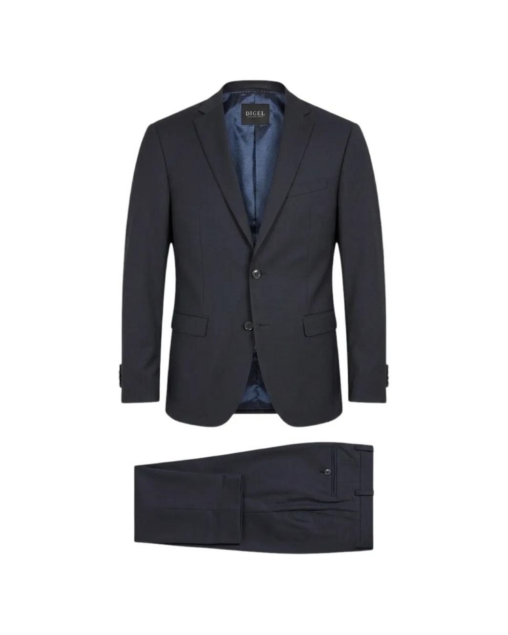 DIGEL Blue Single-Breasted Suit for men