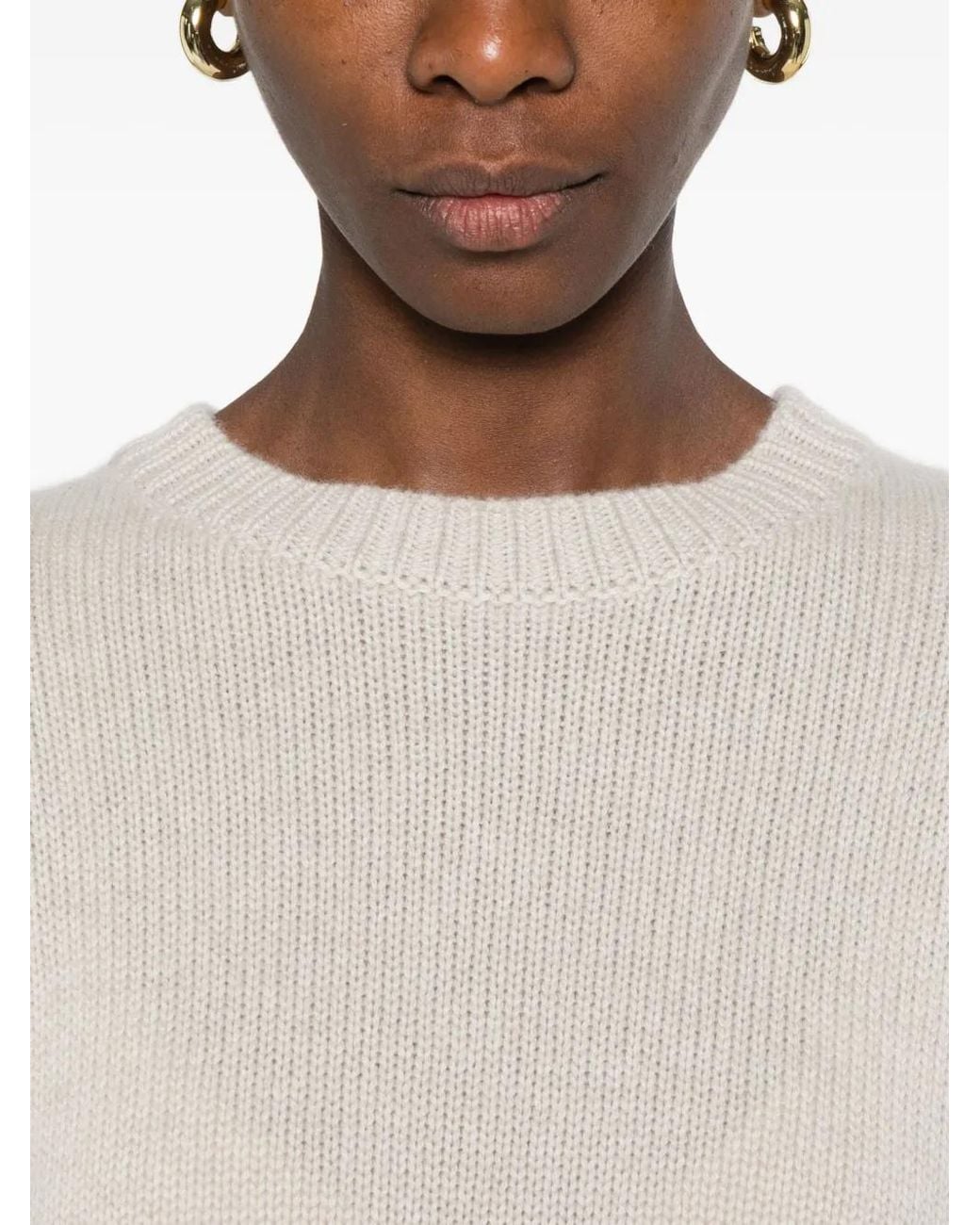 Lisa Yang Natural Kristy Crew Neck Sweater