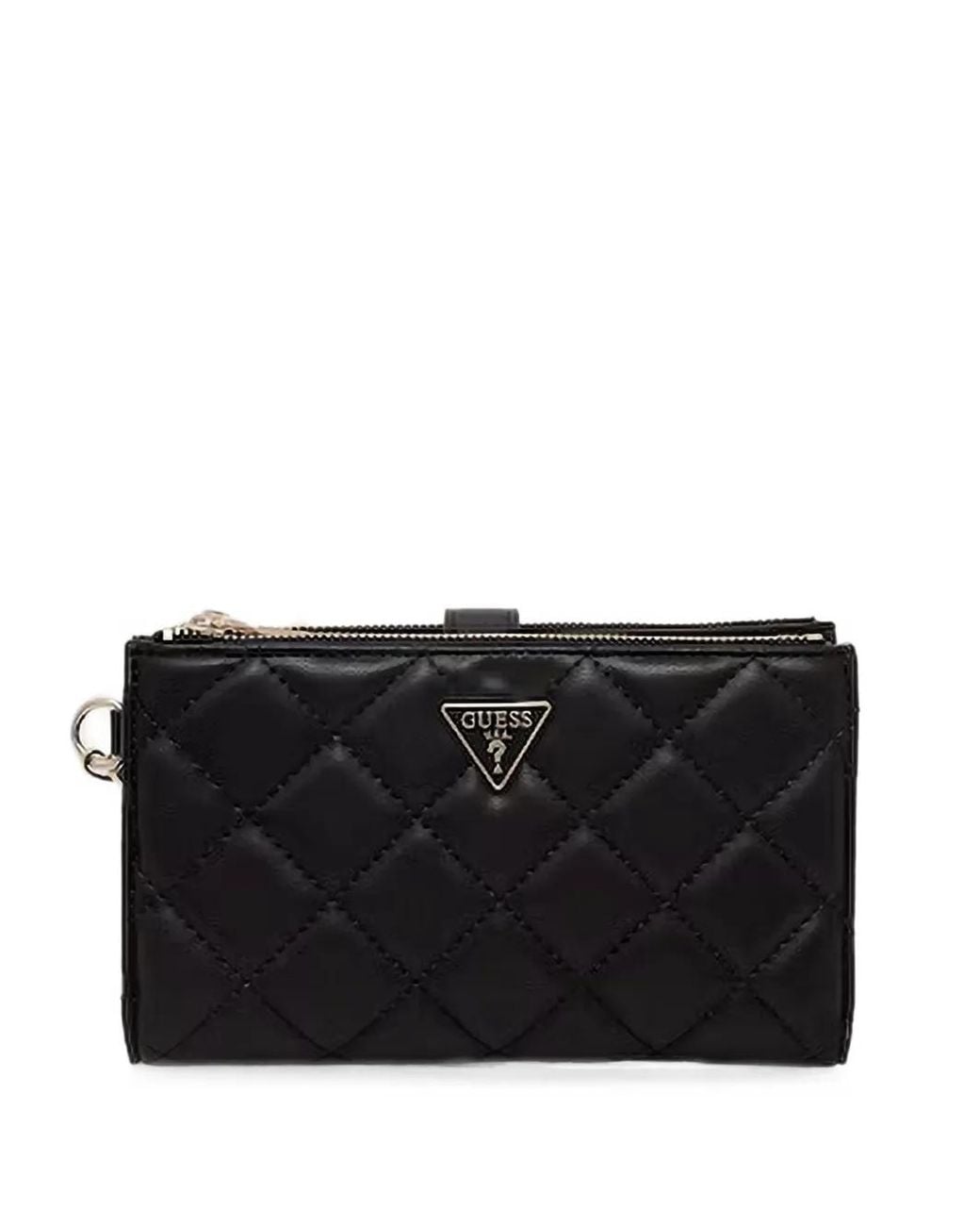 Guess Black Juliet Quilted Logo-Plaque Wallet