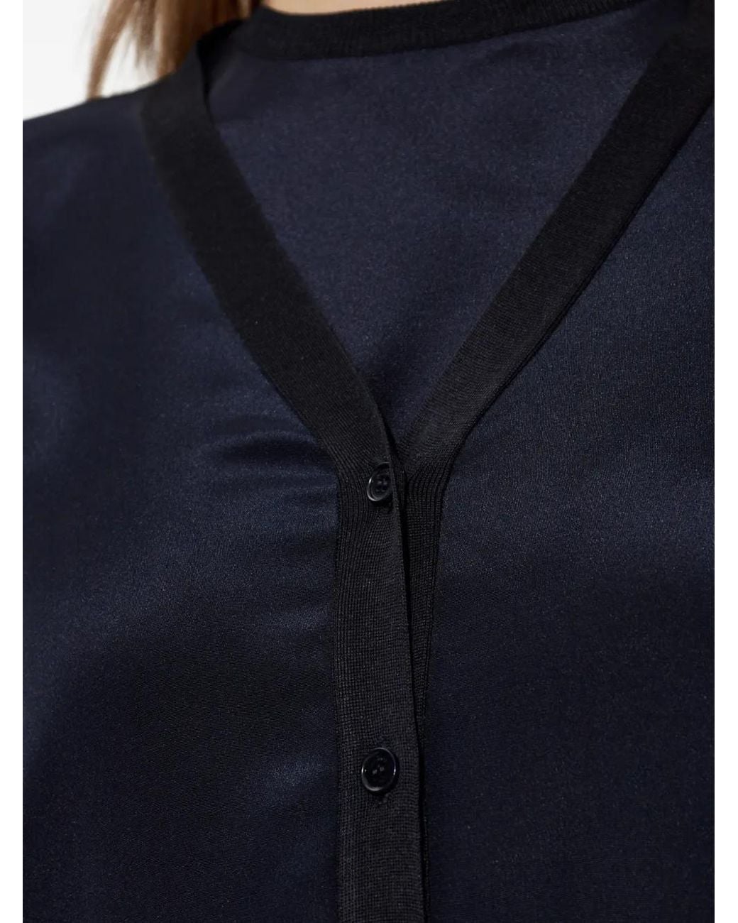 Max Mara Blue Ninfee Silk-Blend Cardigan