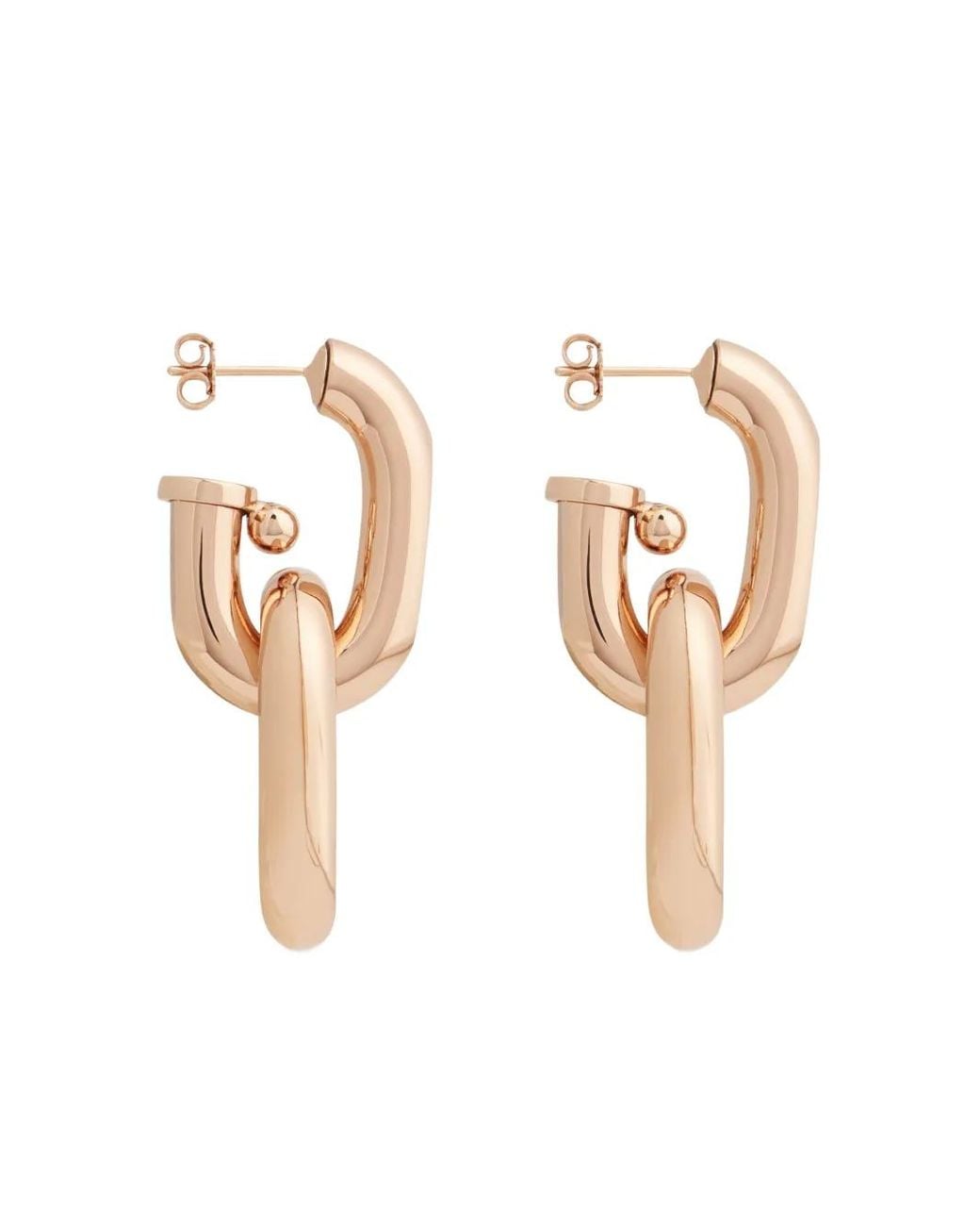 Rabanne White Double Xl Link Earrings