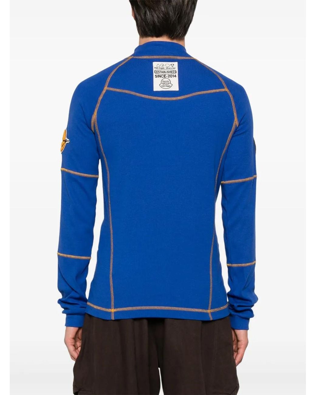 Moncler Blue Patch-Detail T-Shirt